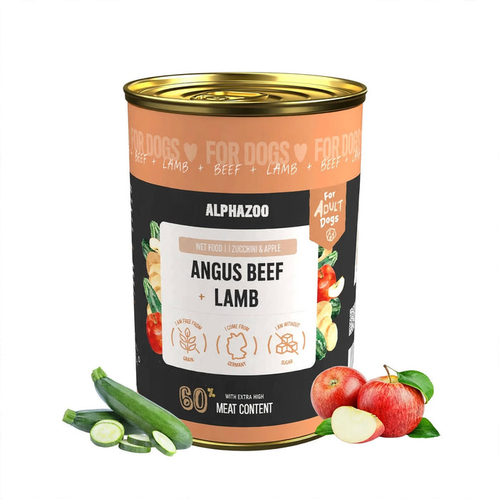 Angusoxe- & lammåltid - Delikat våtfoder för hundar